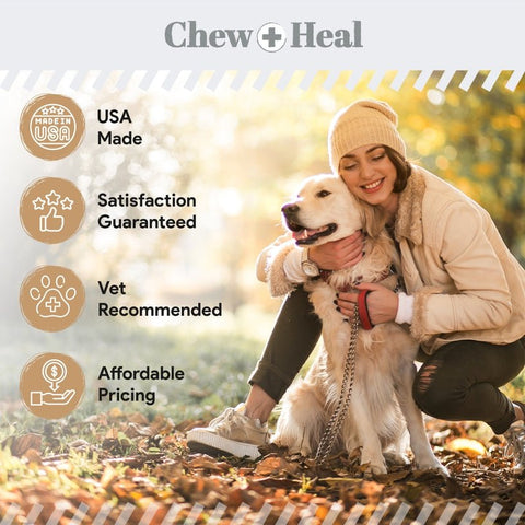 Image of Chew + Heal Allergy Anxiety + Stress Dog Peanut Butter Flavored - 60 Count