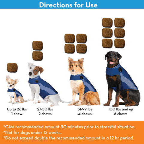 Image of Summer Survival Storm/ Fireworks Stress Relief ThunderShirt® + ThunderEase + ThunderWunders Calming Chews Bundle Set