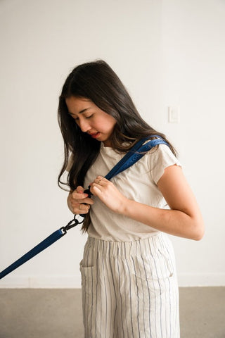 Image of Cavology Hands Free Vinyl Two Piece Multiway Dog Leash Set