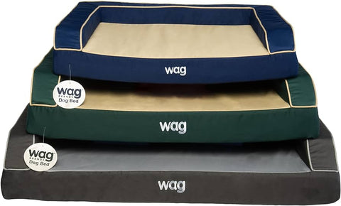 Image of Wag Lifestyle Premium Bolster, Cooling Memory Foam, Orthopedic Foam, And  Charcoal Infused High Density Foam Base Dog Bed