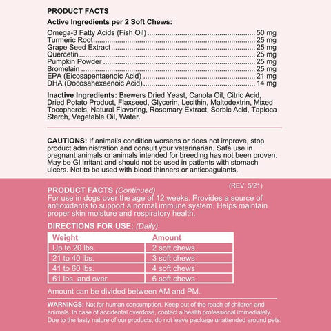 Image of Chew + Heal Allergy Chews with Antioxidants