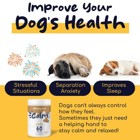 Image of Chew + Heal Healthy Pup Calming Soft Chews, Peanut Butter Bliss