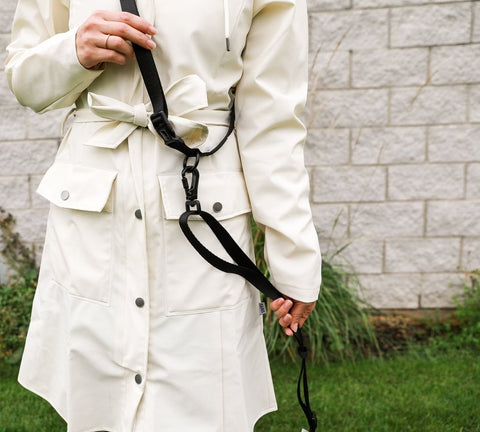 Image of Cavology Hands Free Vinyl Two Piece Multiway Dog Leash Set