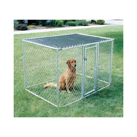 Image of Midwest Chain Link Portable Dog Kennel- Silver