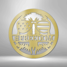 Personalized American Eagle Freedom Monogram - Custom Steel Sign