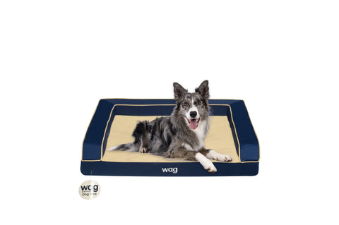 Image of Wag Lifestyle Premium Bolster, Cooling Memory Foam, Orthopedic Foam, And  Charcoal Infused High Density Foam Base Dog Bed
