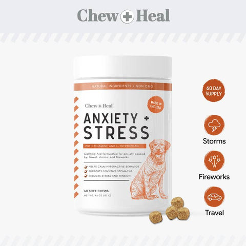 Image of Chew + Heal Calming Anxiety & Stress, Chicken Flavor