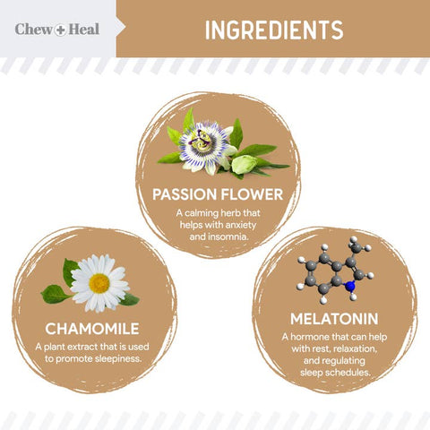 Image of Chew + Heal Allergy Anxiety + Stress Dog Peanut Butter Flavored - 60 Count