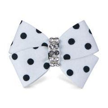 Susan Lanci Designs Polka Dot Nouveau Bow Hair Bow-Single Black & White Polka Dot