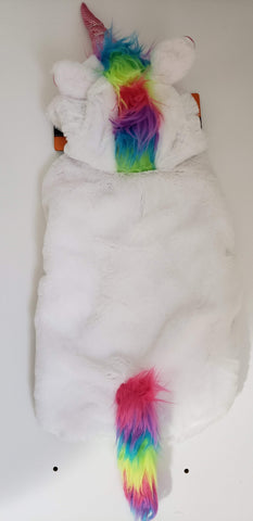 Image of SimplyDog Rainbow Glitter Unicorn Hoody Pet Costume