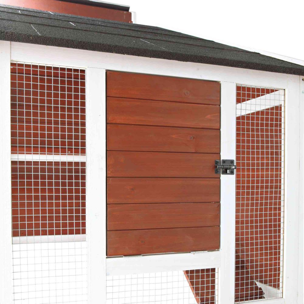Trixie Natura Chicken Coop with A View, Peaked Roof And Outdoor Run For 2-4 chickens