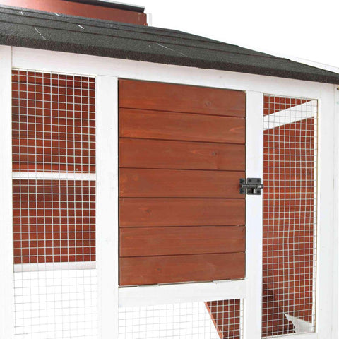 Image of Trixie Natura Chicken Coop with A View, Peaked Roof And Outdoor Run For 2-4 chickens