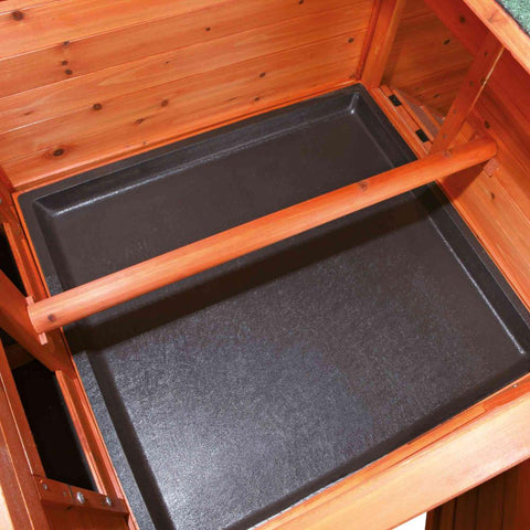 Image of Trixie Natura Chicken Coop with A View, Peaked Roof And Outdoor Run For 2-4 chickens