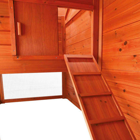 Image of Trixie Natura Chicken Coop with A View, Peaked Roof And Outdoor Run For 2-4 chickens