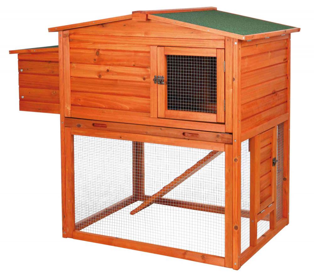 Trixie Natura Chicken Coop Peaked Roof 2-Story with Run