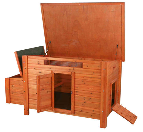 Image of Trixie Pet Natura Brown, 2 Nesting Box Chicken Coop