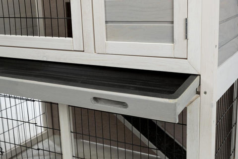 Image of Trixie Natura Small Animal Hutch with Sloped Roof And Outdoor Run