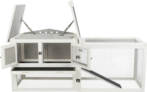 Image of Trixie Natura Insulated Rabbit Hutch Peaked Roof and Run XS