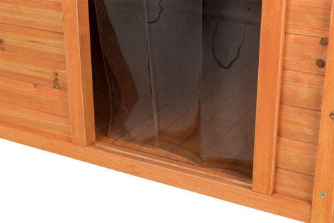 Image of Trixie Pet Natura Insulated Flat Roof Club Dog House Brown L