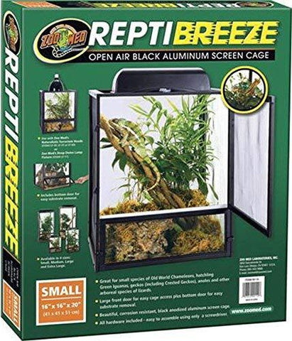 Image of Zoo Med Reptibreeze Open Air Aluminum Screen Cage - Black