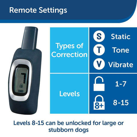 Image of PetSafe Remote Trainer Waterproof Rechargeable Tone Vibration 15 Levels of Static Stimulation Dogs Over 8 lb