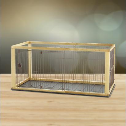 Image of Richell Expandable Pet Crate Natural For Small And Medium Size Dogs