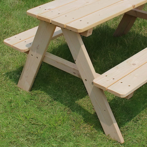 Image of Merry Products Wooden Kids Picnic Table