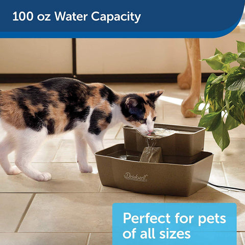 Image of PetSafe Drinkwell Dog and Cat Multi-Tier Water Fountain Automatic Drinking Fountain for Pets 100 oz Water Capacity