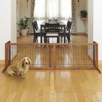 Image of Richell Freestanding Pet Gate For Large Dogs 39.8" to 71.3" Wide