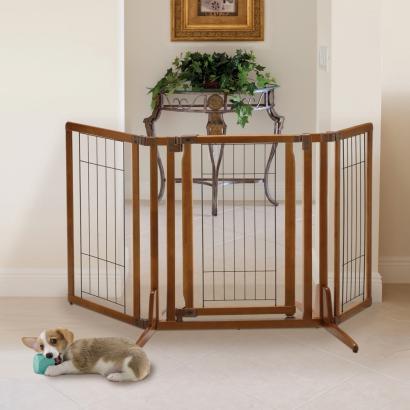 Image of Richell Premium Plus Freestanding Gate Autumn Matte 34” to 63” wide