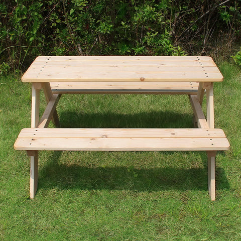 Image of Merry Products Wooden Kids Picnic Table