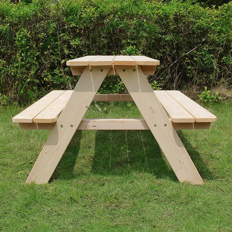 Image of Merry Products Wooden Kids Picnic Table