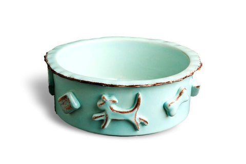 Image of Carmel Ceramica Dog Food/Water Bowl