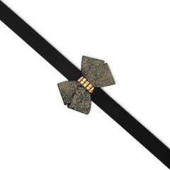 Image of Susan Lanci Designs Black Glitzerati Bow Leash