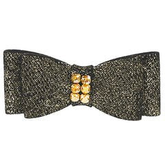 Image of Susan Lanci Designs Gold Giltmore Hair Bow