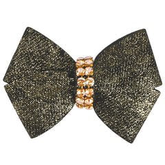 Image of Susan Lanci Designs Black Glitzerati Nouveau Bow Hair Bowi