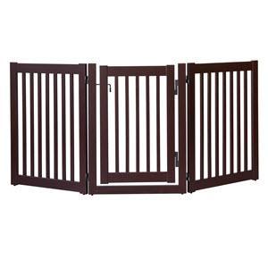 Image of 32 inch Highlander Series Solid Wood Pet Gate- Amish Handcrafted Wood