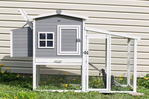 Image of New Age Farm™ & Garden Hampton Chicken Barn and Pen in Grey