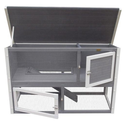 Image of New Age Farm™ & Garden EcoConcepts Columbia Rabbit Hutch in Grey