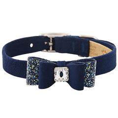Image of Susan Lanci Designs Indigo AB Crystal Stellar Big Bow Collar