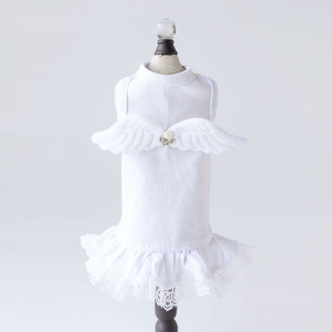 Image of Lil' Angel Luxurious Lace & Cotton Dog Dress
