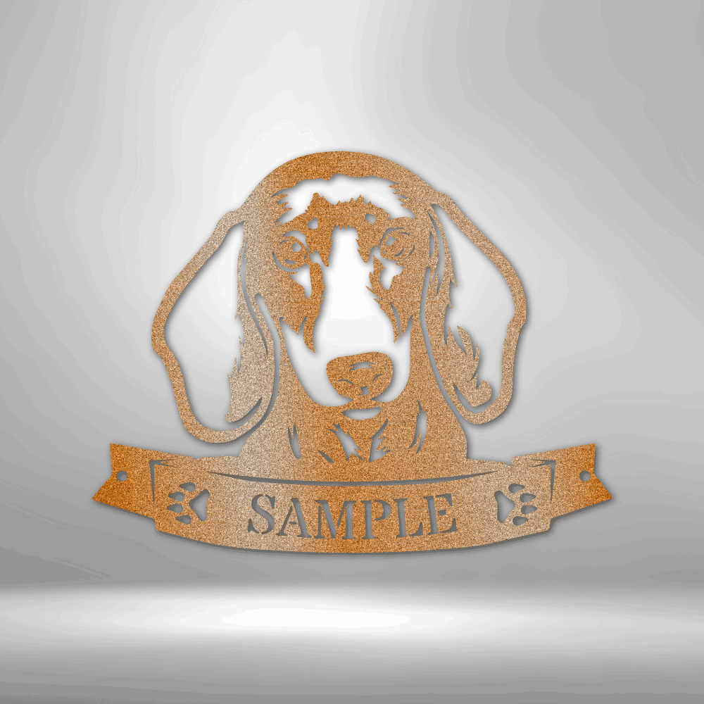 Custom Dachund Face Monogram - Steel Sign- Gifts For Him/Her/Mom/Dad For Garden, Home, Backyard