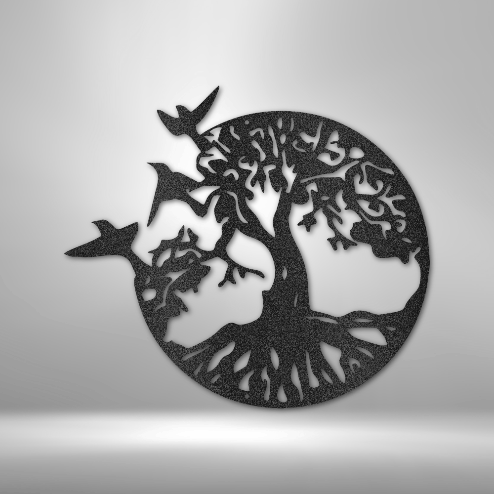 Custom Take Flight Tree - Steel Sign- Gifts For Him/Her/Mom/Dad For Garden, Home, Backyard