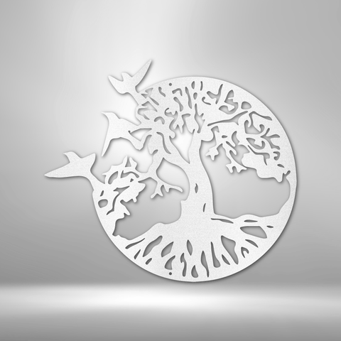 Image of Custom Take Flight Tree - Steel Sign- Gifts For Him/Her/Mom/Dad For Garden, Home, Backyard