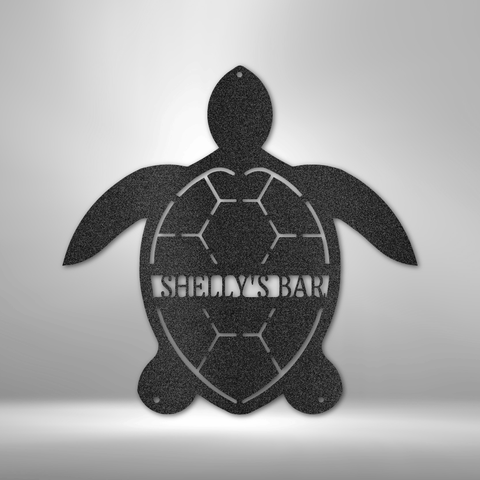 Image of Custom Turtle Monogram - Steel Sign- Gifts For Him/Her/Mom/Dad For Garden, Home, Backyard