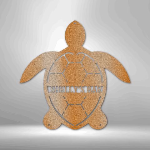Image of Custom Turtle Monogram - Steel Sign- Gifts For Him/Her/Mom/Dad For Garden, Home, Backyard