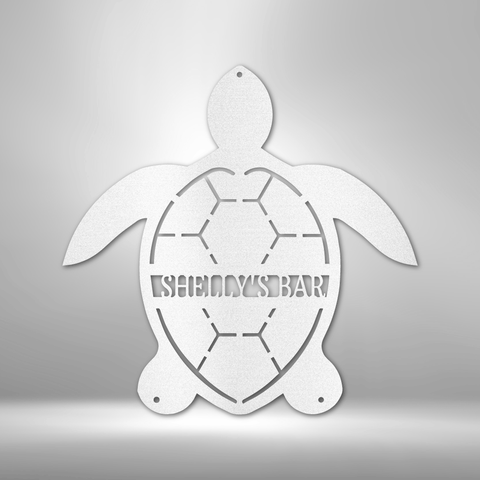 Image of Custom Turtle Monogram - Steel Sign- Gifts For Him/Her/Mom/Dad For Garden, Home, Backyard