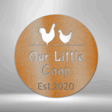 Image of Custom Chicken Coop - Steel Sign- Gifts For Her/Mom For Garden, Home, Backyard