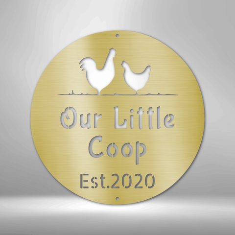 Image of Custom Chicken Coop - Steel Sign- Gifts For Her/Mom For Garden, Home, Backyard