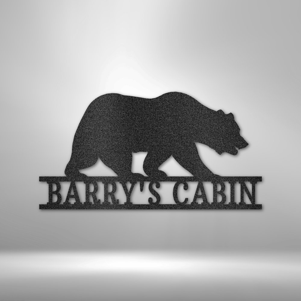 Custom Bear MonoGram - Steel Sign- Gifts For Him/Her/Mom/Dad For Garden, Home, Backyard